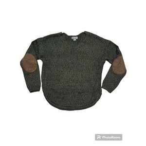 Cupcake Clothing LTD Olive V-neck Elbow Patch Girl’s Size 12 Sweater